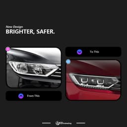 Auto Parts Headlights For Passat B8 EU 2016-2019 upgrade Double U Type LED Daytime Lights Dual Projector Car Accesorios Modified