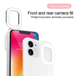 Selfie Beauty Ring Flash Phone Case For iPhone 12 Pro Max 11 Cases with LED Selfie Light Portable Protective Back Cover
