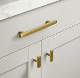 Vintage Brass Drawer Knobs Straight Bar Pull Antique Bronze Solid Cabinet Handles for Kitchen Cabinets and Dresser Drawers