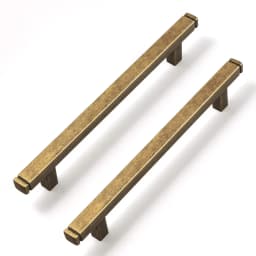 Vintage Brass Drawer Knobs Straight Bar Pull Antique Bronze Solid Cabinet Handles for Kitchen Cabinets and Dresser Drawers