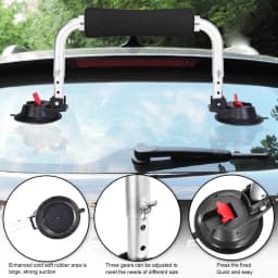 Kayak Roller Loader Universal Car Aluminum Alloy Roof Rack Aluminum Alloy Car Kayak Mount Kayak Load Assist With Heavy-Duty