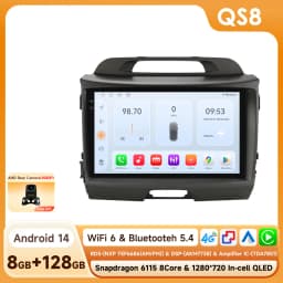 Hizpo Android 14 Car Radio GPS For KIA Sportage 3 2010 2011-2016 Multimedia Video Player 2din Navigation AUTO Stereo Head Unit