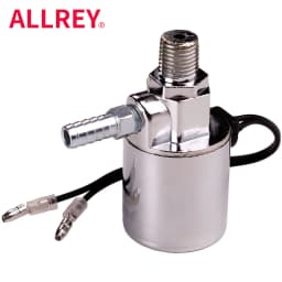 ALLREY Air Horn Solenoid Valve 12V/24V Electric Air Valve Plated Chrome Plated Metal Housing For Train Air Horn Car Accessory