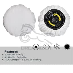 16inch PVC Leather Car White Wheel Tire Cover For Jeep Liberty Wrangler 29" 30" 31" Summer Winter Protector Tire Storage Bag