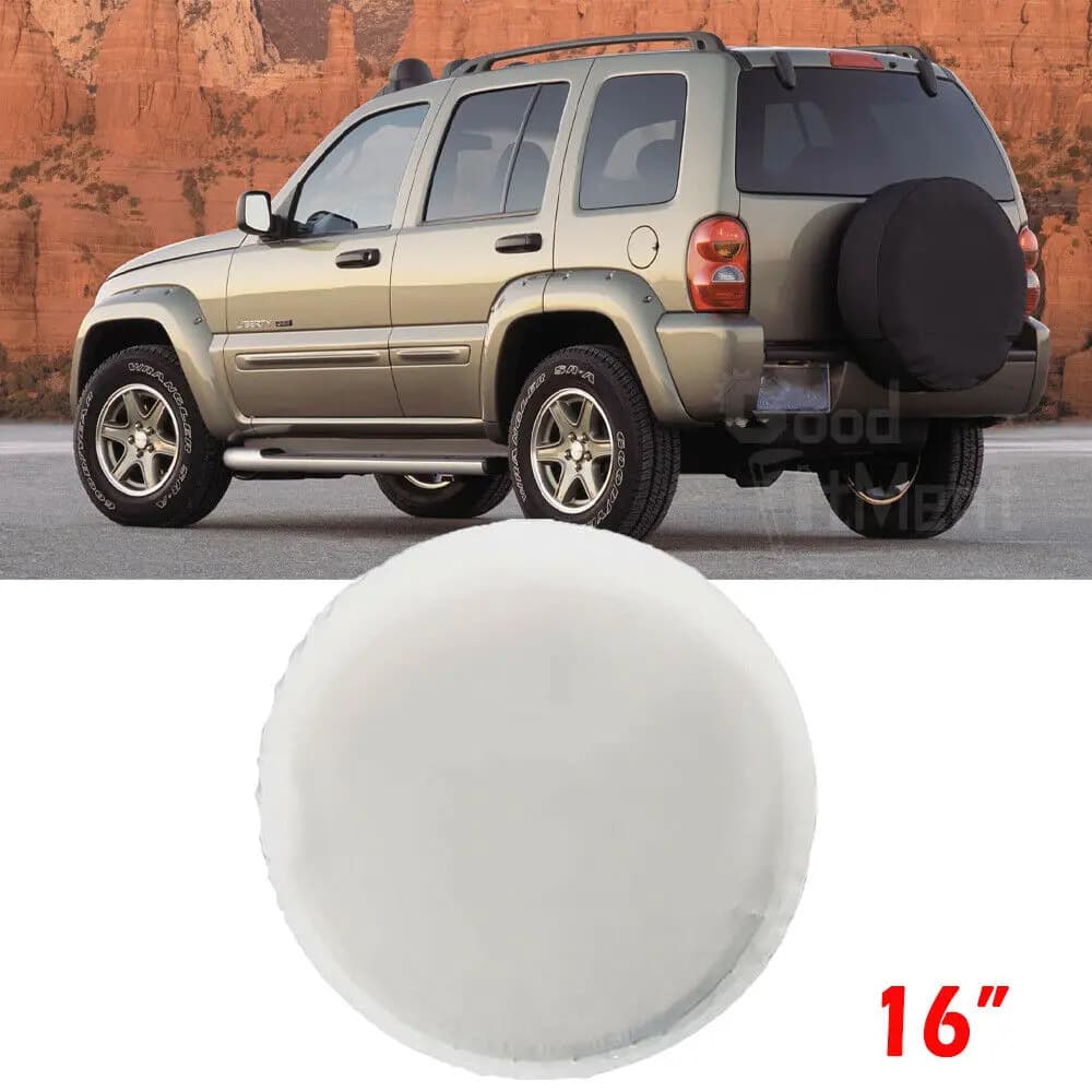 16inch PVC Leather Car White Wheel Tire Cover For Jeep Liberty Wrangler 29" 30" 31" Summer Winter Protector Tire Storage Bag