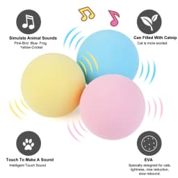 Interactive Cat Toy Ball Cute And Fun Electric Funny Cat Turntable Toy Fun Mental Physical Exercise Puzzle Kitten Toys With