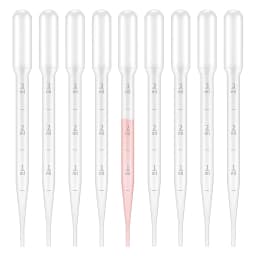 100PCS 3/5ML Practical Transparent Pipettes Disposable Safe Plastic Eye Dropper Transfer Graduated Pipettes Educational Supplies