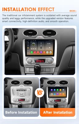 9"Wireless Carplay Android 14 Autoradio For Ford Focus 2 Mk2 2004 -2011 Multimedia Video Player GPS 360 Cam Screen by Snapdragon