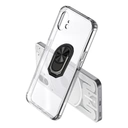 Nothing Phone 1 Case, with Ring Holder Crystal Clear Anti-Yellow Ultra-Thin Slim Fit Soft Silicone Magnetic Car Mount Phone Case
