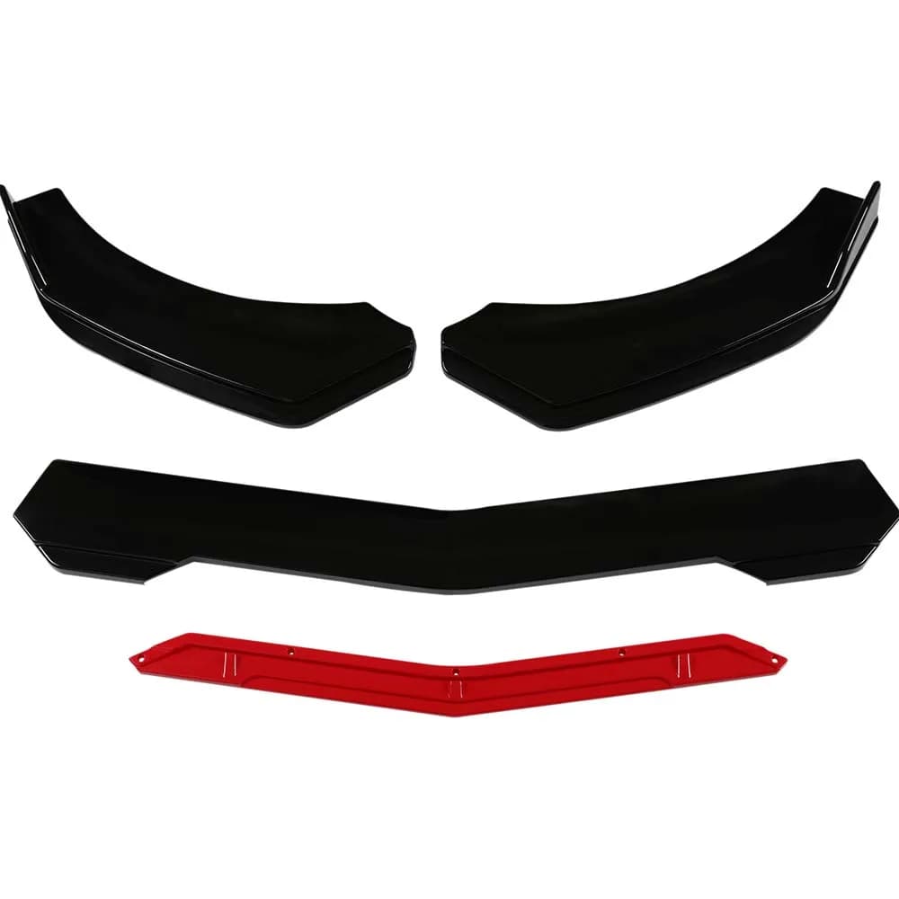 4 pcs Gloss Black Red Front Bumper Lip Splitter Spoiler Body Kits For Acura TLX A-Spec