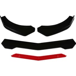 4 pcs Gloss Black Red Front Bumper Lip Splitter Spoiler Body Kits For Acura TLX A-Spec
