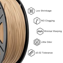 SUNLU Wood 1.75mm 1KG Spool (2.2 lbs) Real Wood Texture Effect Made Of Wood Fiber Different From Color Effect Eco-Friendly