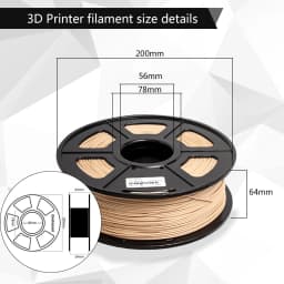 SUNLU Wood 1.75mm 1KG Spool (2.2 lbs) Real Wood Texture Effect Made Of Wood Fiber Different From Color Effect Eco-Friendly