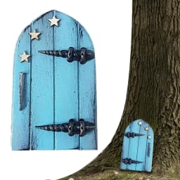 Fairy Door Garden Decoration Outdoor Accessories Miniature Door Dwarf Windows Mini Elf Door For Kids Room Wall Trees Yard Art