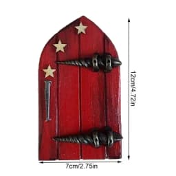 Fairy Door Garden Decoration Outdoor Accessories Miniature Door Dwarf Windows Mini Elf Door For Kids Room Wall Trees Yard Art
