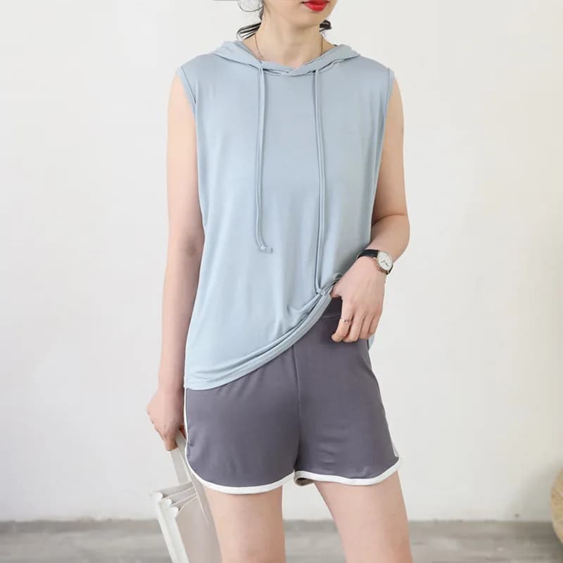 Summer Running Training Tops Women Sleeveless Hooded Zipper Yoga shirts For Sport Gym Tank Tops Quick Dry Fitness Sportswear