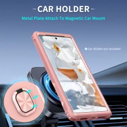 for Google Pixel 7 Pro Case Heavy Duty Full Body Shockproof Kickstand with 360° Ring Holder Support Car Mount Hybrid