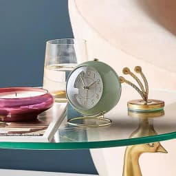 Retro Style Metal Alarm Clock Round Desktop Alarm Clock Bedside Alarm Clock Desktop Decoration WJ909