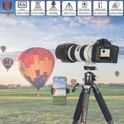 GEEHOPE L220C/L330C Compact Carbon Fiber Tripod Professional Camera Stand for DSLR Video Camcorder Load 25kg add Center Column