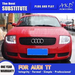 AKD Head Lamp for AUDI TT LED Headlight 1999-2005 Headlights TT DRL Turn Signal High Beam Angel Eye Projector Lens