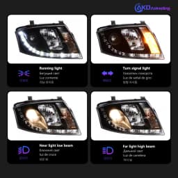 AKD Head Lamp for AUDI TT LED Headlight 1999-2005 Headlights TT DRL Turn Signal High Beam Angel Eye Projector Lens