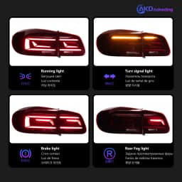 Car Lights For Tiguan 2013-2016 LED Auto Taillight Assembly Upgrade AKD Original Design Highlight Signal Lamp Tool Accessories