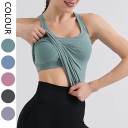 Yoga Vest Women Casual Dance Training Sports Underwear Bra With Chest Cushion Running Gym Corset Athletic Crop Top