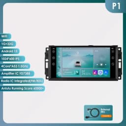 Hizpo 7 Inch Android Car Radio For Jeep Cherokee 2009 2008 2010 Wrangler Dodge Challenger Chrysler GPS Stereo NO DVD 4G Carplay
