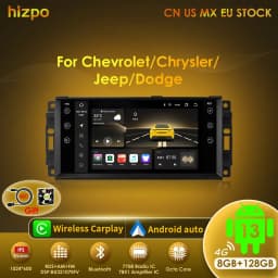 Hizpo 7 Inch Android Car Radio For Jeep Cherokee 2009 2008 2010 Wrangler Dodge Challenger Chrysler GPS Stereo NO DVD 4G Carplay