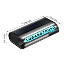 LED Night Luminous Auto Parking Card Solar Car Temporary Parking Card Universal H idden Phone Number Plate Car Decoration 3Color