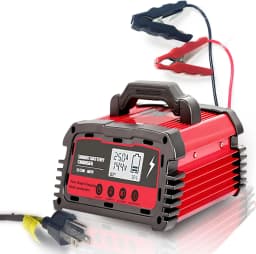 Car Lead-Acid Battery Charger 12/24V 25/10/5A Fully Automatic Smart Charging AGM GEL Circulation Diagnostic Testing Pulse Repair