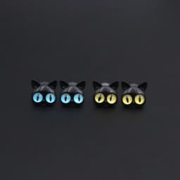 Fashion Creative Cat Earrings for Women Cute Yellow Blue Cat Eyes Earrings Stud Piercing Jewelry Gift