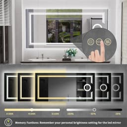 LUVODI LED Mirror Bathroom Wall Mounted Magnifying Mirror for Washroom Toilet Shower Vanity Makeup Shaving Mirrors
