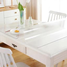 XHTJIAJU Soft Glass Table Cloth soft PVC Texture Tablecloth Waterproof Rectangular Table Cover Pad Kitchen Oil-Proof Table Mat