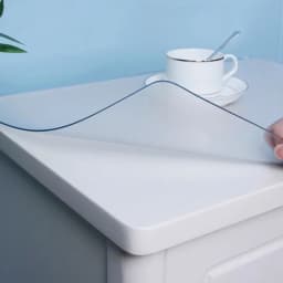XHTJIAJU Soft Glass Table Cloth soft PVC Texture Tablecloth Waterproof Rectangular Table Cover Pad Kitchen Oil-Proof Table Mat