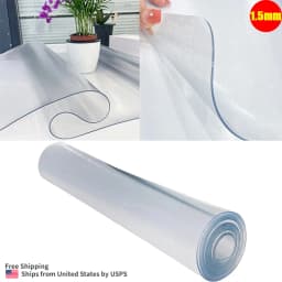 XHTJIAJU Soft Glass Table Cloth soft PVC Texture Tablecloth Waterproof Rectangular Table Cover Pad Kitchen Oil-Proof Table Mat