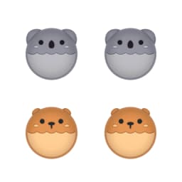 PlayVital Cute Thumb Grips Joystick Cover Thumbstick Caps for PS5/4, Xbox Series X/S, Switch Pro - Animal Series