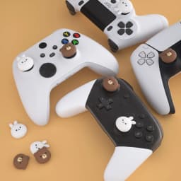 PlayVital Cute Thumb Grips Joystick Cover Thumbstick Caps for PS5/4, Xbox Series X/S, Switch Pro - Animal Series