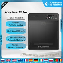 FLASHFORGE Adventurer 5M Pro 3d Printer High Speed Full-auto Leveling Direct Extruder Automatic Shutdown With Camera