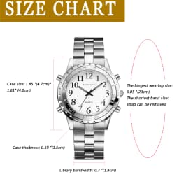 Lancardo Men's English Talking Watch Quartz Repeater Alarm Clock Wristwatch for Blind Person Father Elderly Gift New Relogios