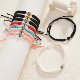 Wholesale New Projection Bracelets Stainless Circle Photo Bracelet Customized Colorful Woven Projection Bracelet Adjustable