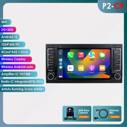 Hizpo 7 Inch Android Auto Radio for Volkswagen VW Touareg Multivan T5 Transporte Carplay Car Multimedia GPS 2 Din Autoradio 7862