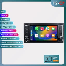 Hizpo 7 Inch Android Auto Radio for Volkswagen VW Touareg Multivan T5 Transporte Carplay Car Multimedia GPS 2 Din Autoradio 7862