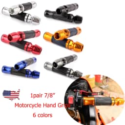 7/8" 22mm Motorcycle Throttle Hand Grips Aluminum Handle Bar End Cap Plug Grips for Kawasaki Honda Suzuki Benelli Yamaha Harley