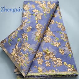 2025 French Brocade Lace Fabric 5 Yards Gilding African Lace Fabric High Quality Nigerian Bride Wedding Dress for Women A2100