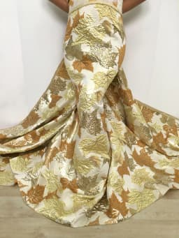 2025 French Brocade Lace Fabric 5 Yards Gilding African Lace Fabric High Quality Nigerian Bride Wedding Dress for Women A2100