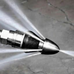 1/4" Sewer Cleaning Tool High Pressure Washer Sewer Jet Nozzle Tool 5000PSI Stainless Steel Drain Cleaning Hose Pipe Jetter Head