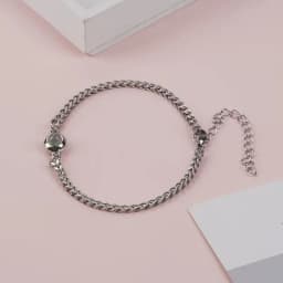 Men Jewelry Custom Photo Projection Bracelet Snake Bone Stainless Steel Chain Picture Inside Hip Hop Bangle Valentine's Day Gift