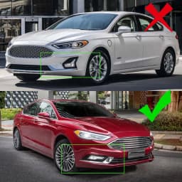 Front Fog Light Lamp Strip Trim Pair LH+RH Side For 2017-19 Ford Mondeo Fusion