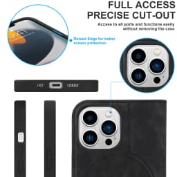 Leather Case for iPhone 15 14 Pro Max Plus Support Wireless Charging Strong Magnetic Wallet Protection Cover for iphone 14 15